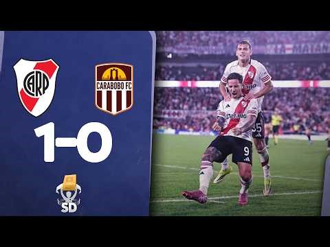 ✅ RIVER PLATE 1 CARABOBO 0 🏆 RESUMEN COPA SUDAMERICANA GRUPO H