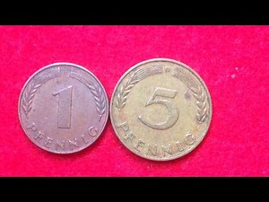 1 & 5 Pfennig Coin Germany Dated 1950