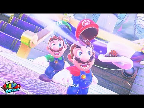 Mario & Luigi VS Bowser - Super Mario Odyssey's Opening Cutscene (super laggy)