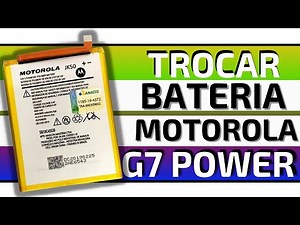 [ Motorola G7 Power XT1955 ] Como Trocar Bateria Remover Tirar Cambiar How to Change Battery