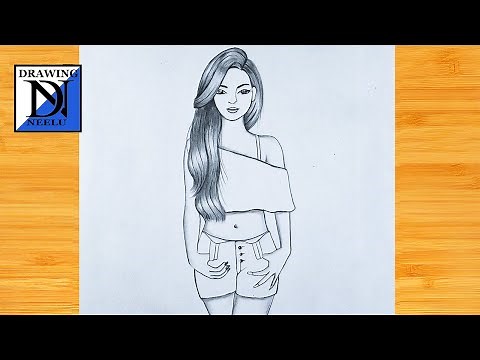 How to draw a Beautiful Girl | Pencil Sketch for beginner | Easy drawing tutorial | Simple drawing