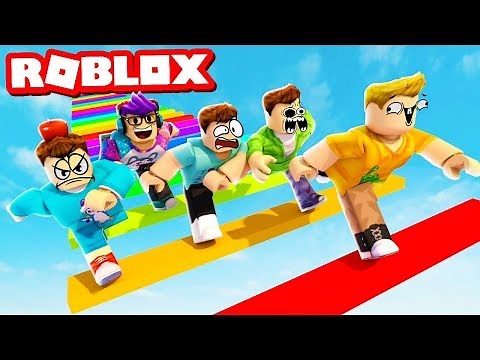 1v1 RAINBOW OBBY RACE w/ THE PALS! (Roblox Rainbow Obby)