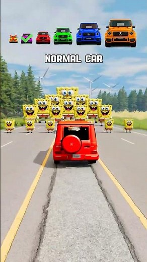 Big & Small Cars vs Big & Small SpongeBob