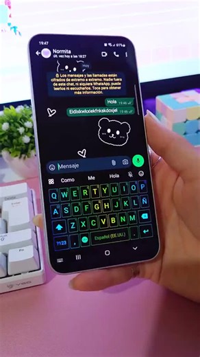 LED keyboard hace brillar tus chats 💎🔥