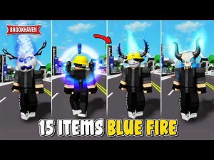 15 ID ITEMS BLUE FIRE EFFECT (Horns, Weapon & More) In Brookhaven RP