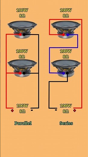 Speaker series and parallel #shorts #electronics