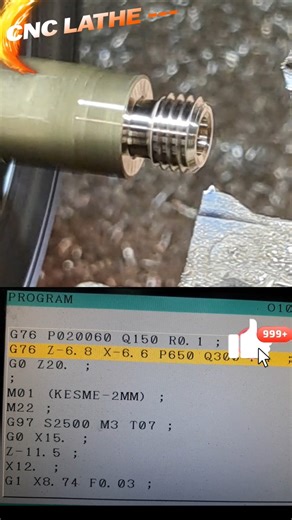 programmed part machining.