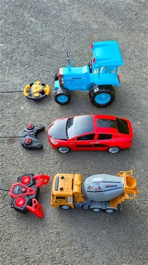 Remote Control Red colour Tesla Cars & Rc Mix Truck & Rc Big Tractor Racing 🏁