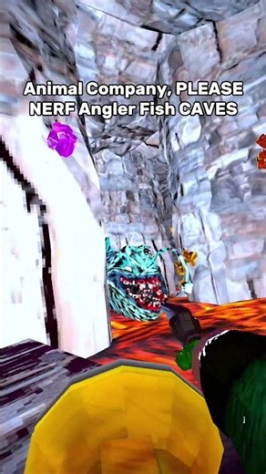 Animal Company, PLEASE NERF Angler Fish CAVES - #animalcompany #animalcompanyvr #gorillatag #vr