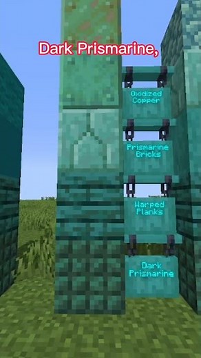 Minecraft Building Tips | Warped Wood Gradients Short