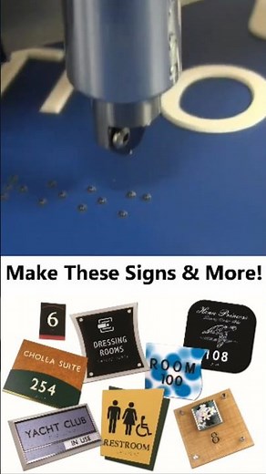 Making an ADA Braille Sign with a Vision 2550 CNC Router.