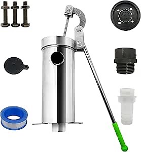 Well Pump,Deep Well Pump,Stainless Steel Manual Water Pump,Durable Pitcher for Groundwater Extraction,Ideal for Home Garden,Yard and Farm Use,Suction range 32 Feet/10 Meters