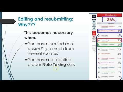 Avoiding Plagiarism - Turnitin Editing and Resubmitting