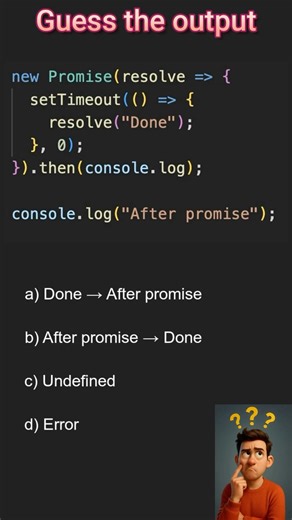 Javascript tricky problems - promise #shorts #short #javascript #webdevelopment #viral #coding