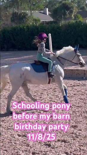 Riding pony before my barn birthday party 11/8/25