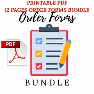 Order Forms Bundle / Business Planner / Daily Planner / Printable PDF - Etsy