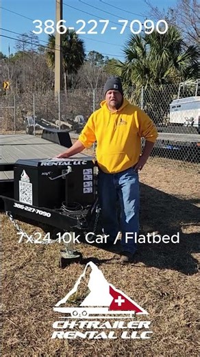 7 x 24 Car Hauler / Flatbed Trailer for Rent