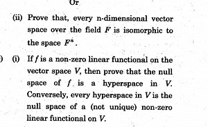 Prove that every n-dimensional vector space over a field F is i... | Filo
