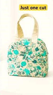 Just one cut ✂️ just one cut Lunchbag cutting and stitching / bag making at home #diy # viral