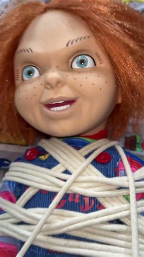 Tied up chucky doll unboxing