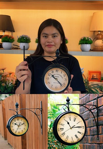 Vintage double side clock ( STATION CLOCK) #nepal_bakas #stationclock #vintageclock #doublesideclock
