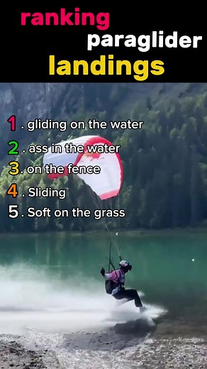 ranking paraglider landings #ranking #paraglider #fly | glide