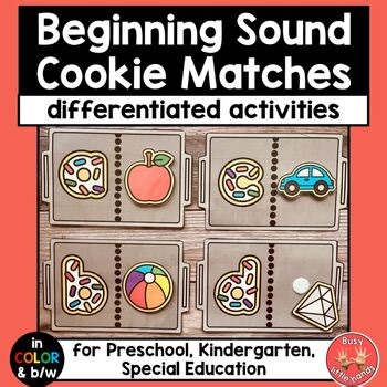 Beginning Sound Sorts Differentiated Activities Preschool Special Education