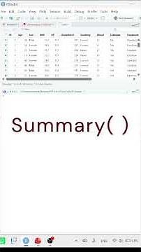 summary function in RStudio