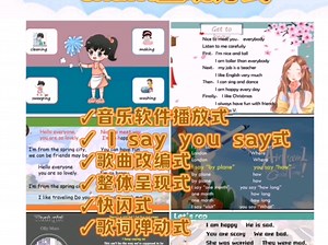 英语公开课6种chant呈现方式✓音乐播放式✓ I say you say式✓歌曲改编式✓整体呈现式✓快闪式✓歌词弹动式