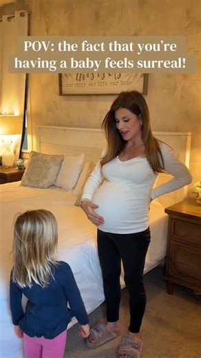 Julie Michele on Instagram: "Almost 40 weeks and we still have a hard time wrapping our mind around the fact that there’s a baby coming! ♥️ IB: @laurenagans #pregnancy #motherhood"