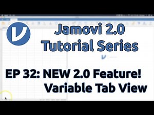 Jamovi 1.8/2.0 Tutorial: NEW v2.0 Feature -- VARIABLE TAB (Episode 32)