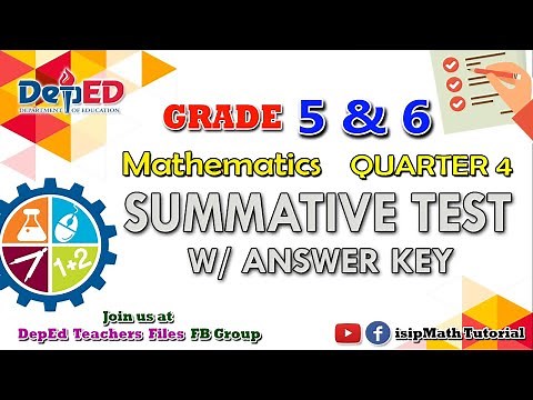 Grade 5 and 6 Math - Q4 Summative Test with Answer key