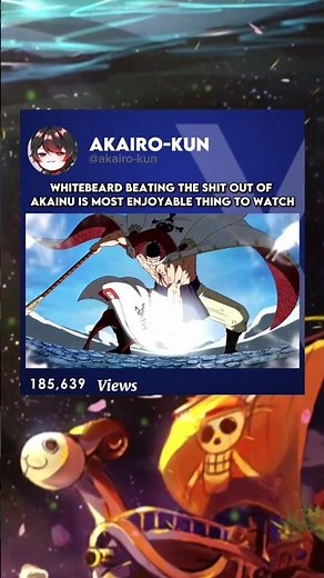 Whitebeard beating the shit out of Akainu #whitebeard #ace #akainu #luffy #onepiece #anime