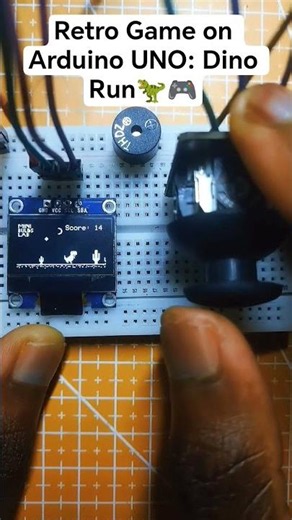Retro Game on Arduino UNO with OLED, Joystick and Buzzer | Retro Game #arduinoprogramming
