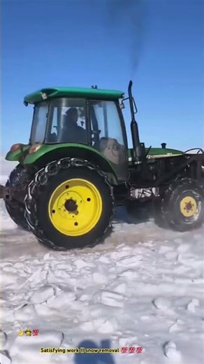 Snow Removal : Tractor clearing snow for vehicles prevent slippery
