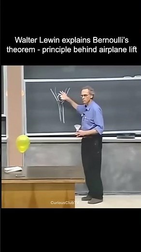 Bernoulli’s Theorem Explained by Walter Lewin | Airplane Lift Principle