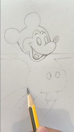 How to draw Disney cartoon for kids | Easy pencil sketch step by step