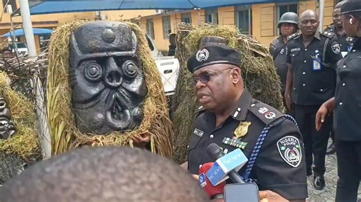 VIDEO SPLASH! Police in Akwa Ibom State have arrested and paraded a group of Ekpo Masquerades. Police Commissioner Azare, says they will be charged to court for flouting the Executive Order. | Destiny Young