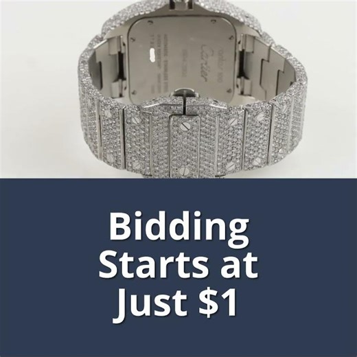 Cartier Santos 100 - 22.67cts TW Diamond Watch - Evaluated By Our Certified Gemologist-AGS/GIA