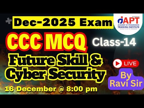 Dec-25 CCC Exam | 13th Live Class | Exam CCC | 50+ Most Repeated MCQ | O Level M1-R5 | #aptinstitute