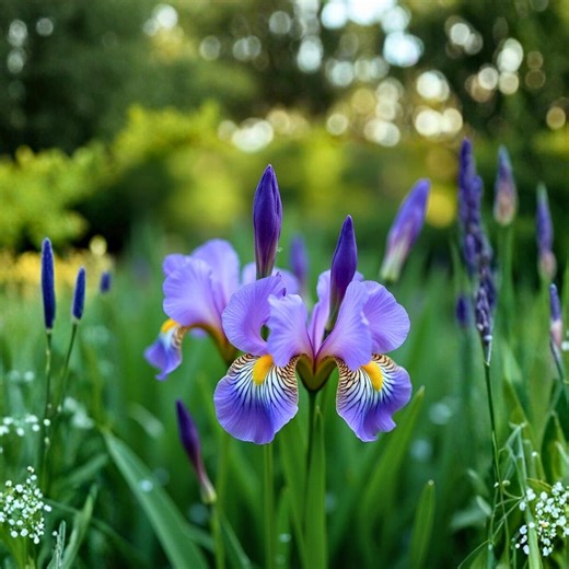 50 Bicolor Bearded Iris Seeds – Purple, Lavender & Blue Blend - Etsy