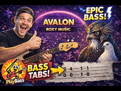 Avalon - Roxy Music (Bass Cover + Tabs)