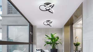 Garwarm Hallway Light,Black Flush Mount Light Fixture,LED Ceiling Light Kitchen Led Lights Fixtures for Foryer Bedroom Garage Bathroom Balcony Corridor Stair Aisle Ceiling Lamp,6000k