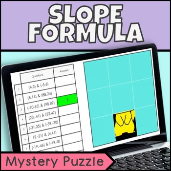 Finding Slope from Two Points | Digital Mystery Puzzle | Picture Reveal | 7-9