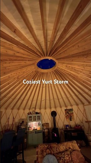 Storm smashes yurt. Coziest night