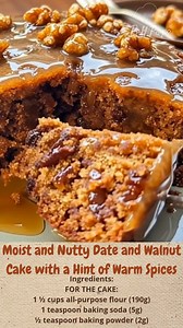 Moist and Nutty Date and Walnut Cake with a Hint of Warm Spices | Cakecrafted Recipes