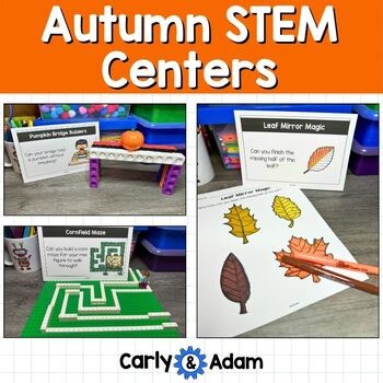 Autumn STEM Centers, Fall Small Group Activities, k-5 STEM Activities
