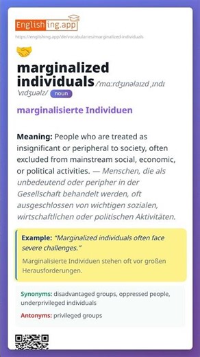 📚 Word of the Day: marginalized individuals