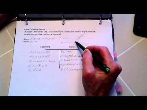 Using postulate: "if congruent corresponding angles then parallel lines" to prove theorems