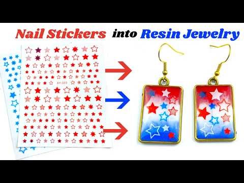 Make Fun Resin Jewelry with Nail Stickers!